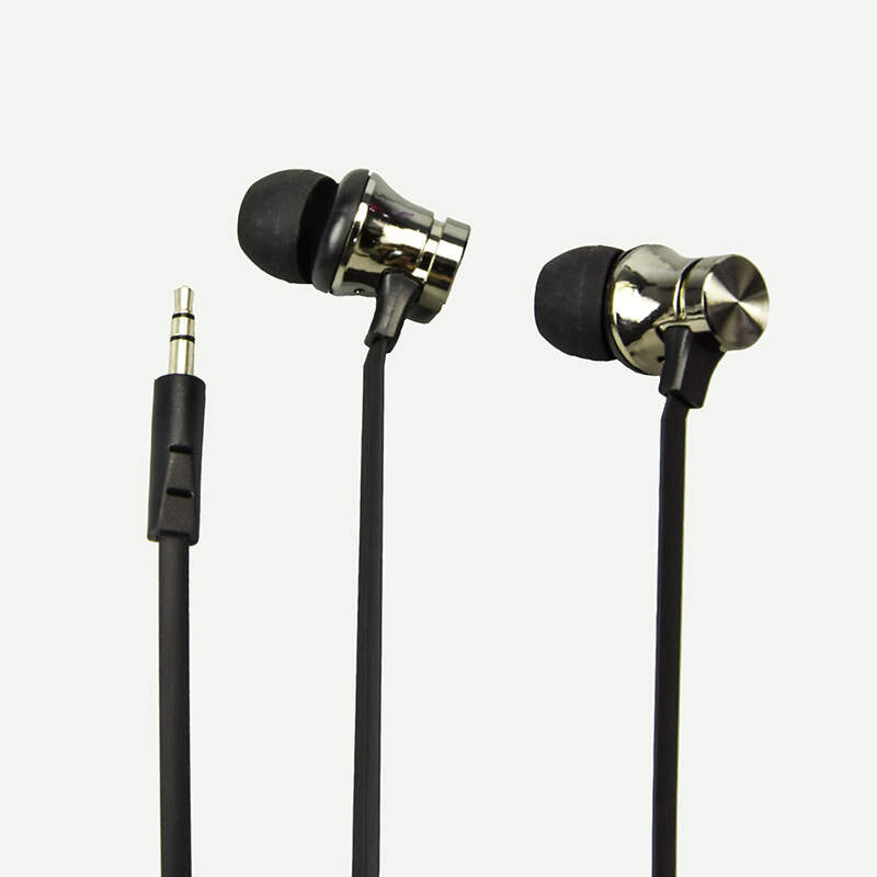 metallic color stereo in ear headphones