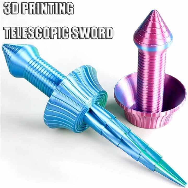 3D Printing Retractable Sword Toy Decoration