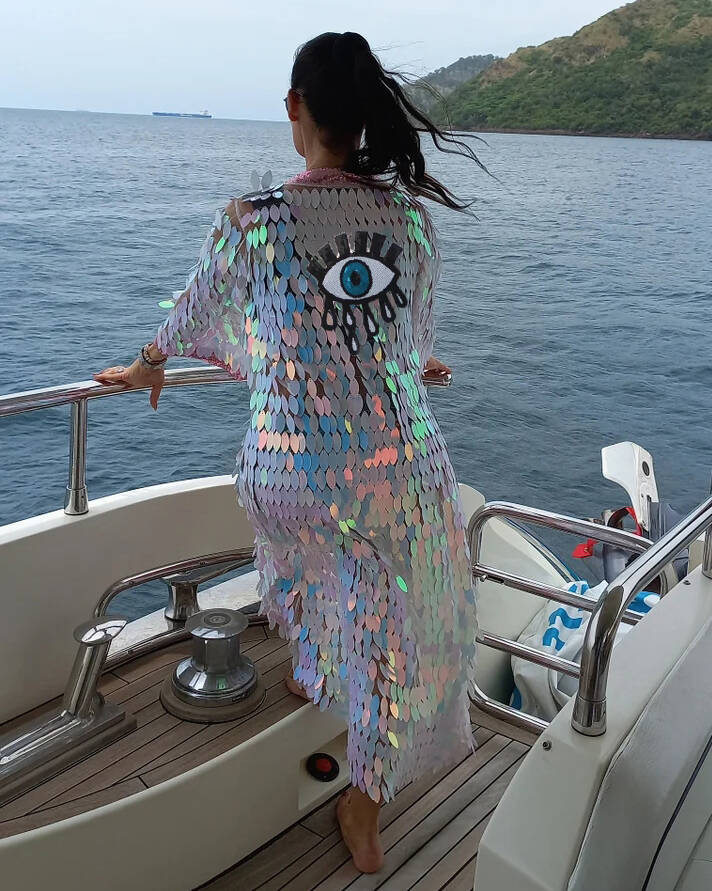 Ladies Mermaid Sequin Cardigan Jacket