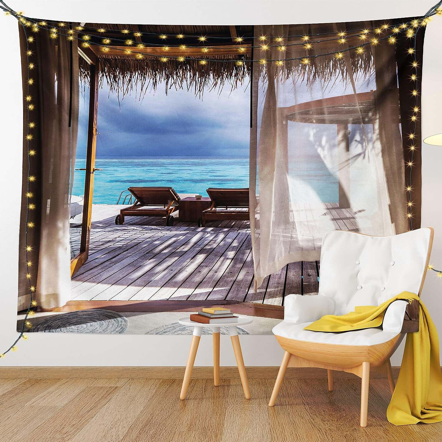 Beach Theme Wall Tapestry Art Decor Photograph Backdrop