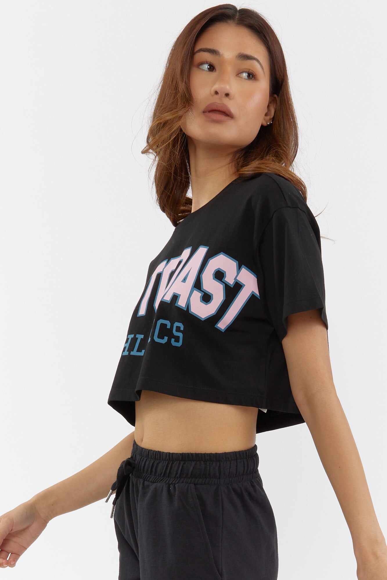 Women Apparel | Graphic Cropped Tee Light Pink Forever21 - BX22811