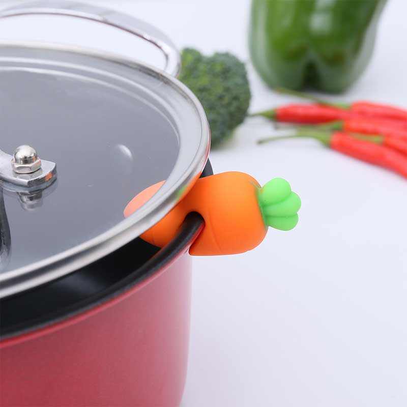 Carrot Shaped Spill-Proof Steam Releaser Pot Lid Holders