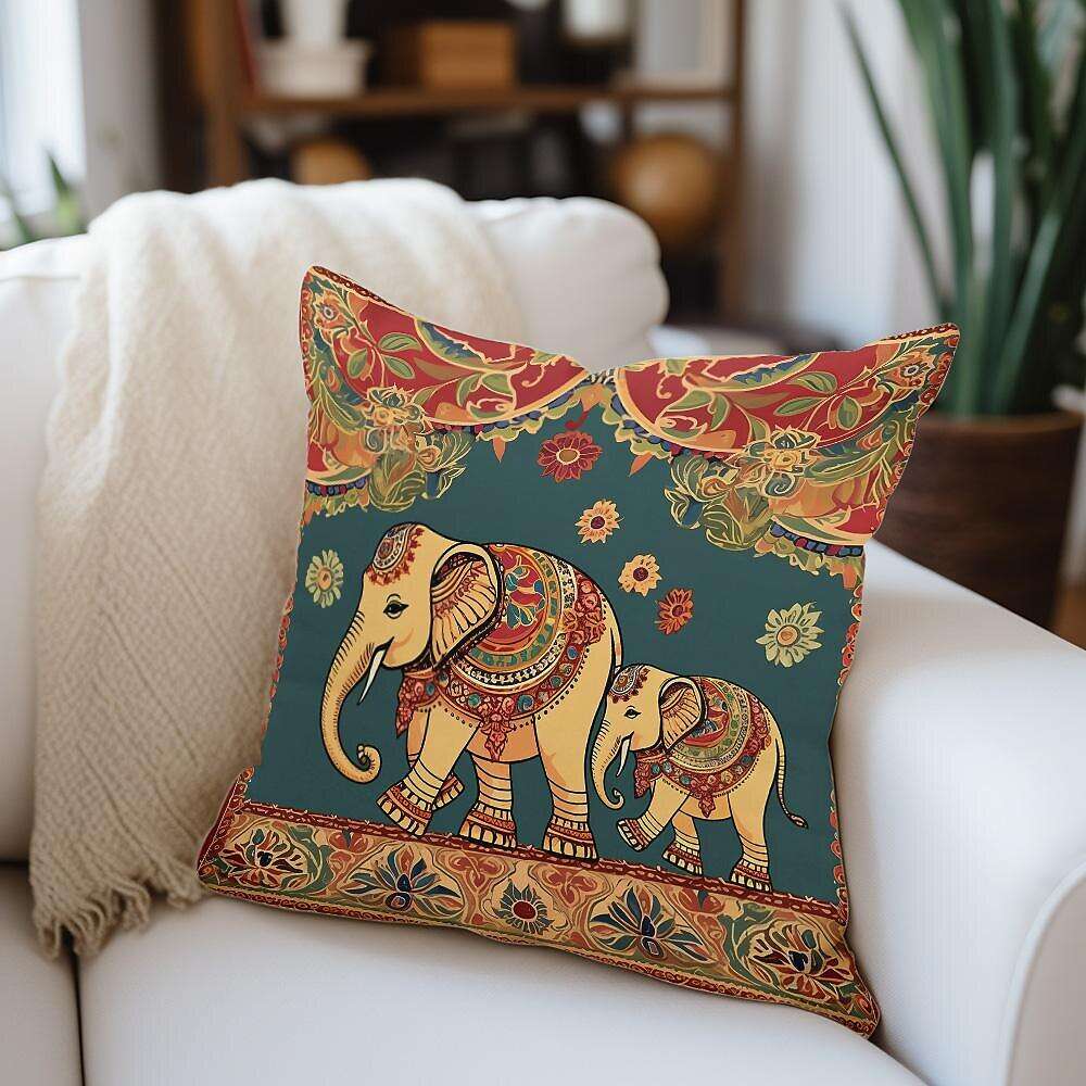 Ethnic Elephant Pillow Cover 4PC