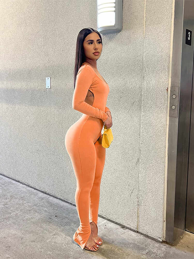 Sexy Backless Tight Jumpsuit