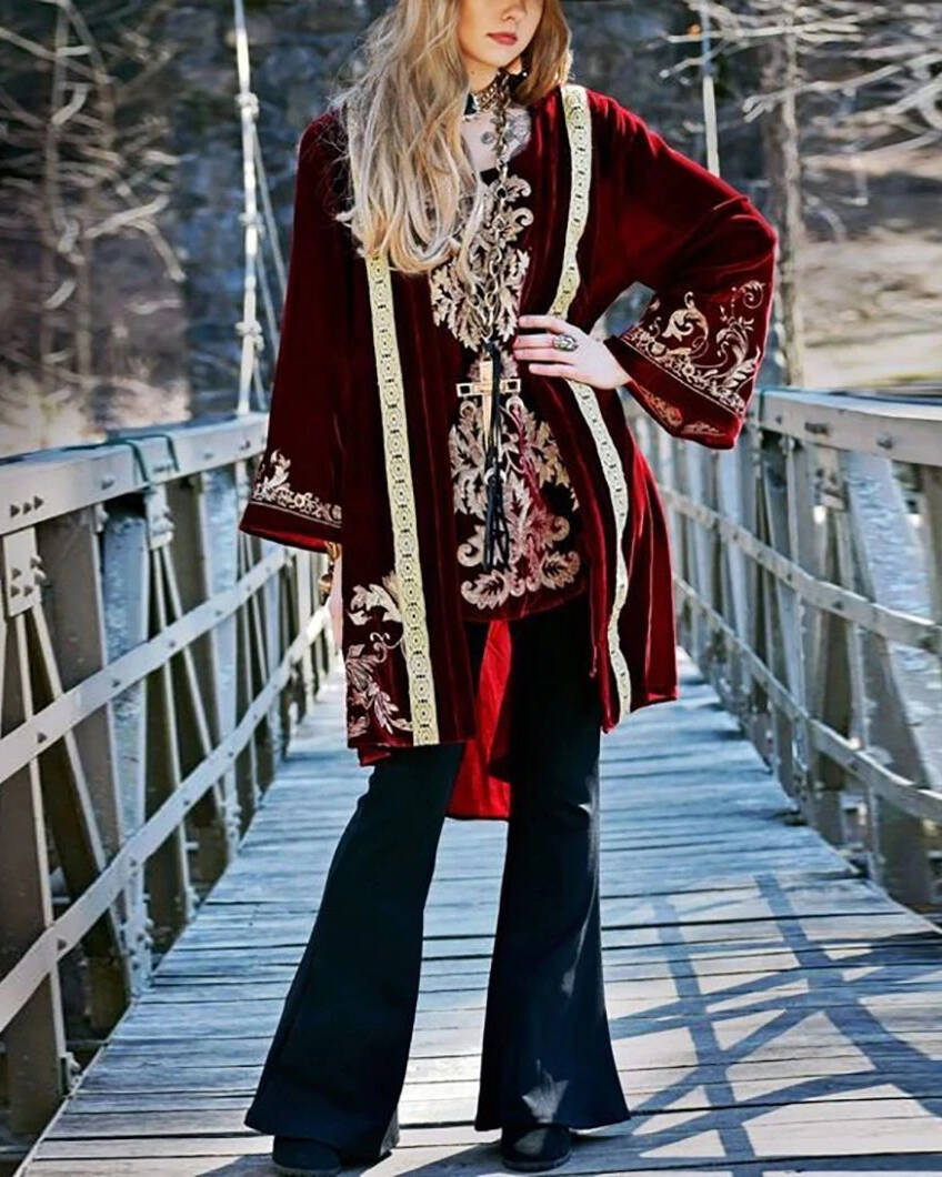 Vintage casual velvet coat