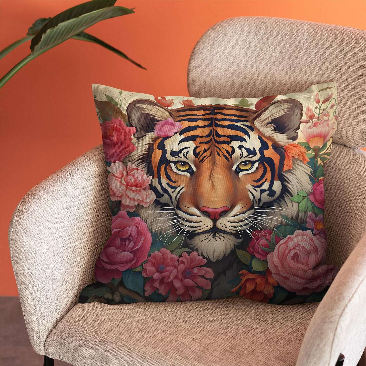 Wild Woman Tiger Pillow Cover 1PC