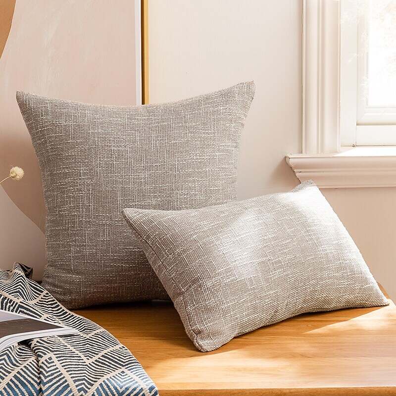 Solid Color Cotton Linen Pillowcase