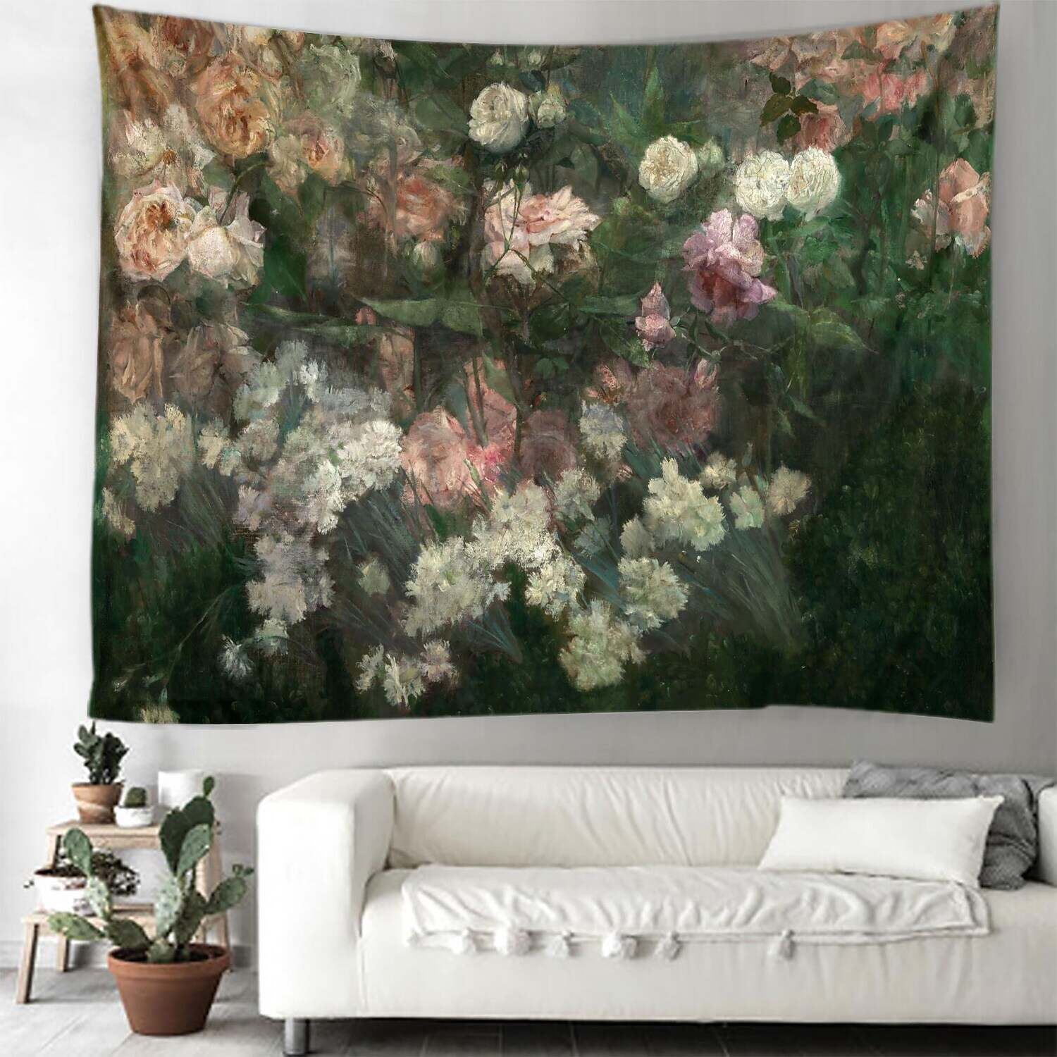 Oil Painting Floral Wall Tapestry Art Decor