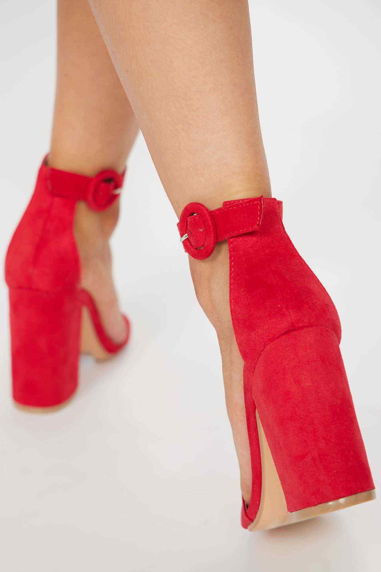 Staying Awhile Heeled Sandals   Red