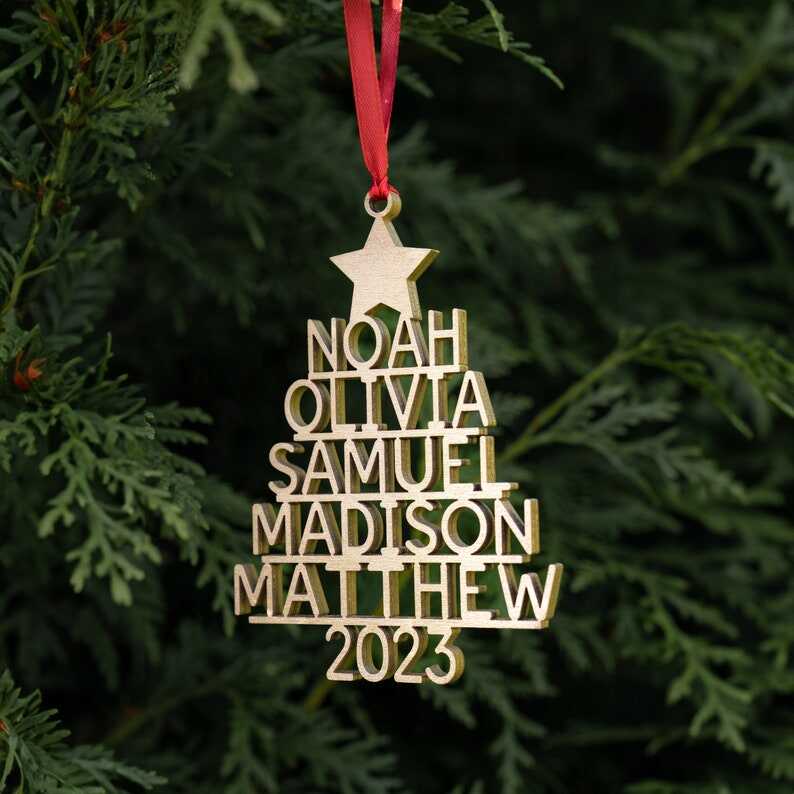 Family Christmas Ornament - Personalized Ornament With Names - Christmas Tree Ornament