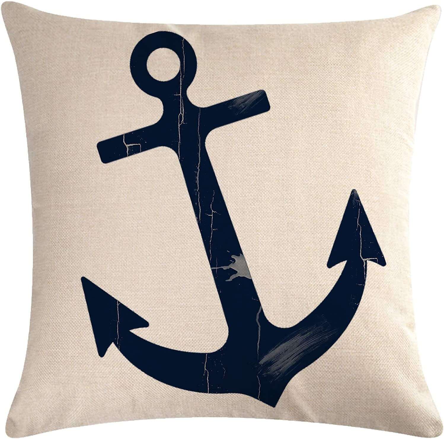 Lake House Anchor Double Side Pillow Cover 4PC Soft Decorative Pillowcase for Bedroom Livingroom Sofa Couch Chair Machine Washable