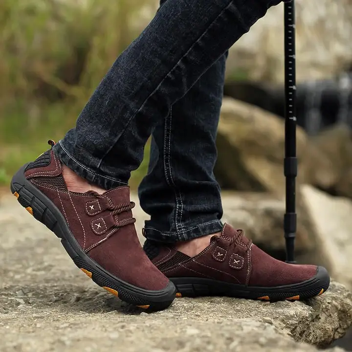 Men's Leather Slip-resistant Outdoor Casual Hiking Shoes