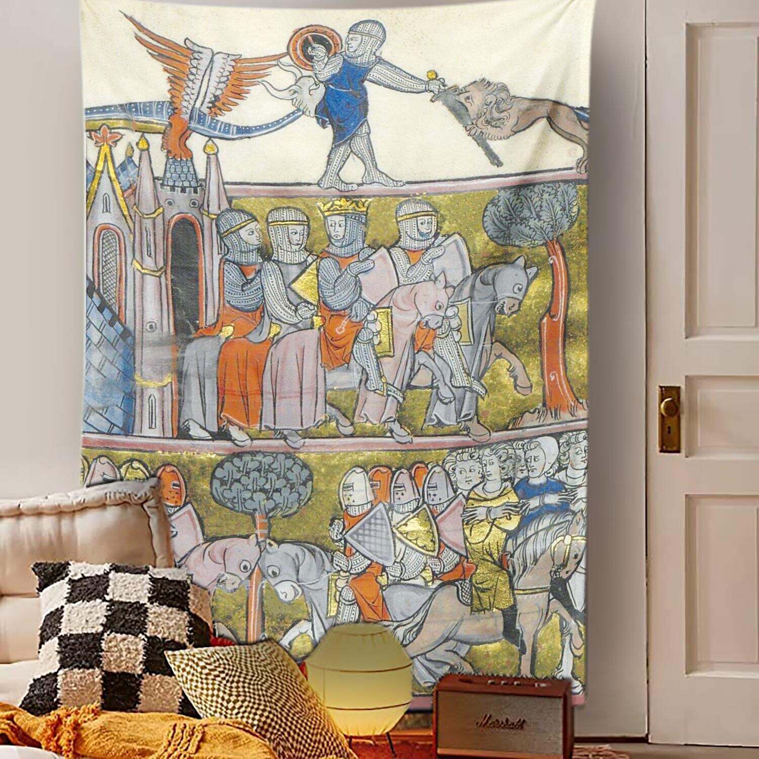 Medieval Painting Wall Tapestry Art Decor