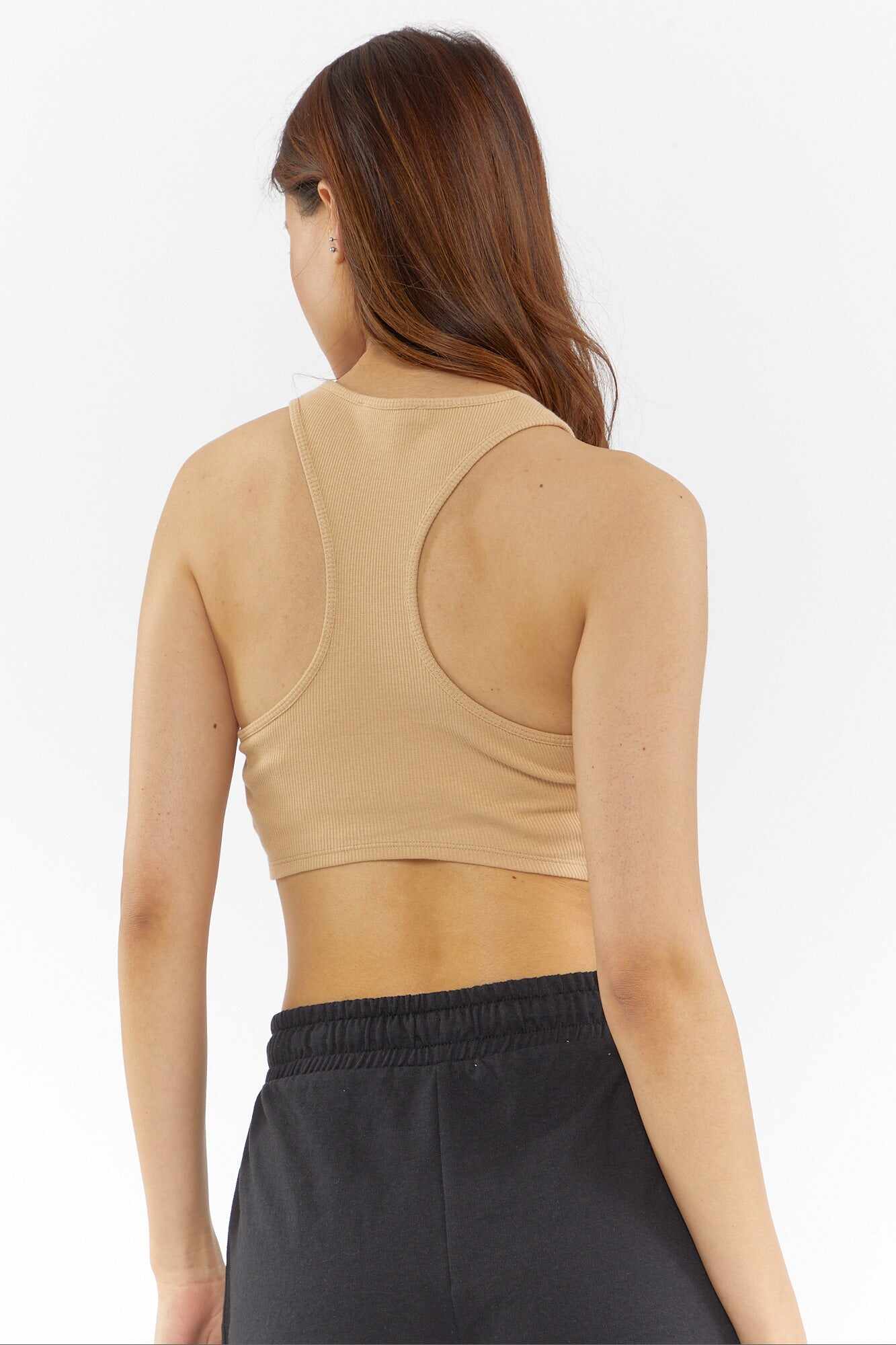 Women Apparel | Ribbed Graphic Cropped Tank Top Taupe Forever21 - BG50761