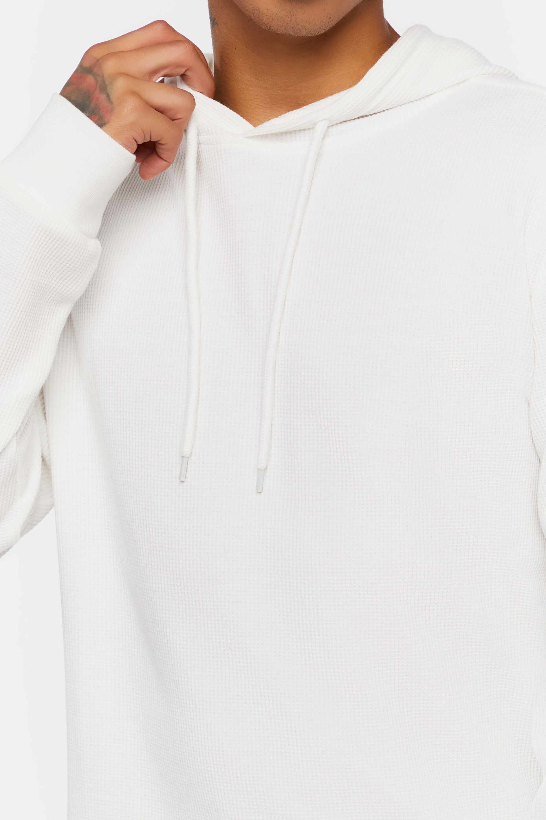 Men Apparel | Basic Drawstring Hoodie Cream Forever21 - BB07219