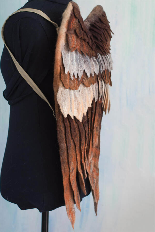 Winged Backpack Brown