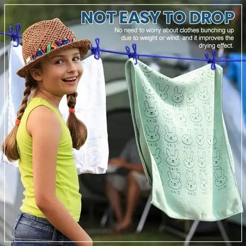 (🔥Last Day Promotion-49% OFF) Portable Clothesline for Camping/Backyard/RV