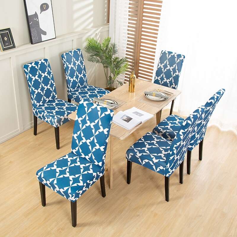 2 Pcs Stretch Kitchen Chair Cover Slipcover