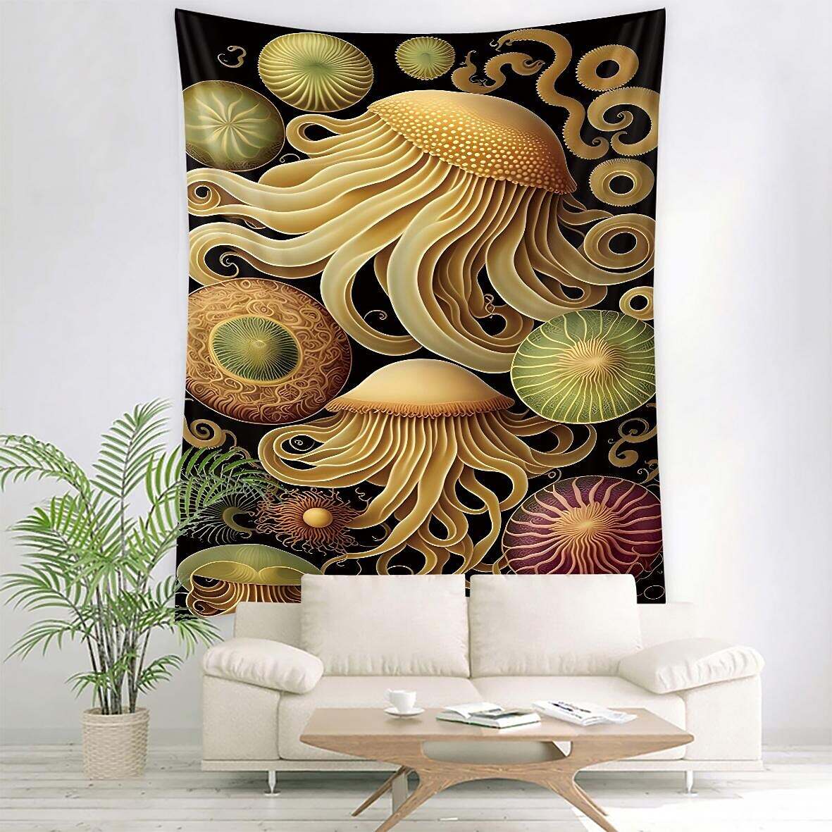 Ocean Jellyfish Wall Tapestry Art Decor