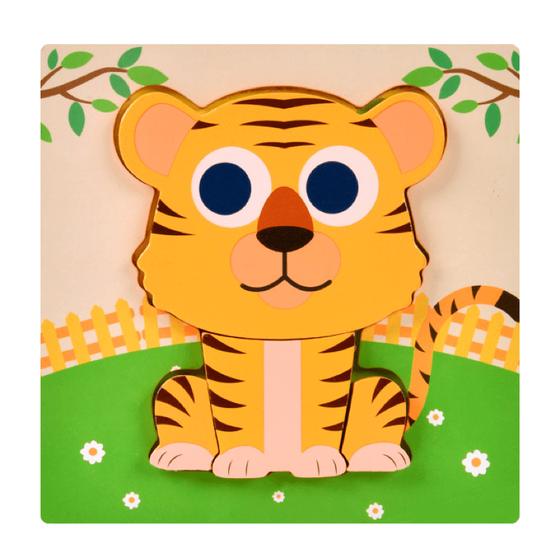 Wooden Animal Puzzle for Boys and Girls