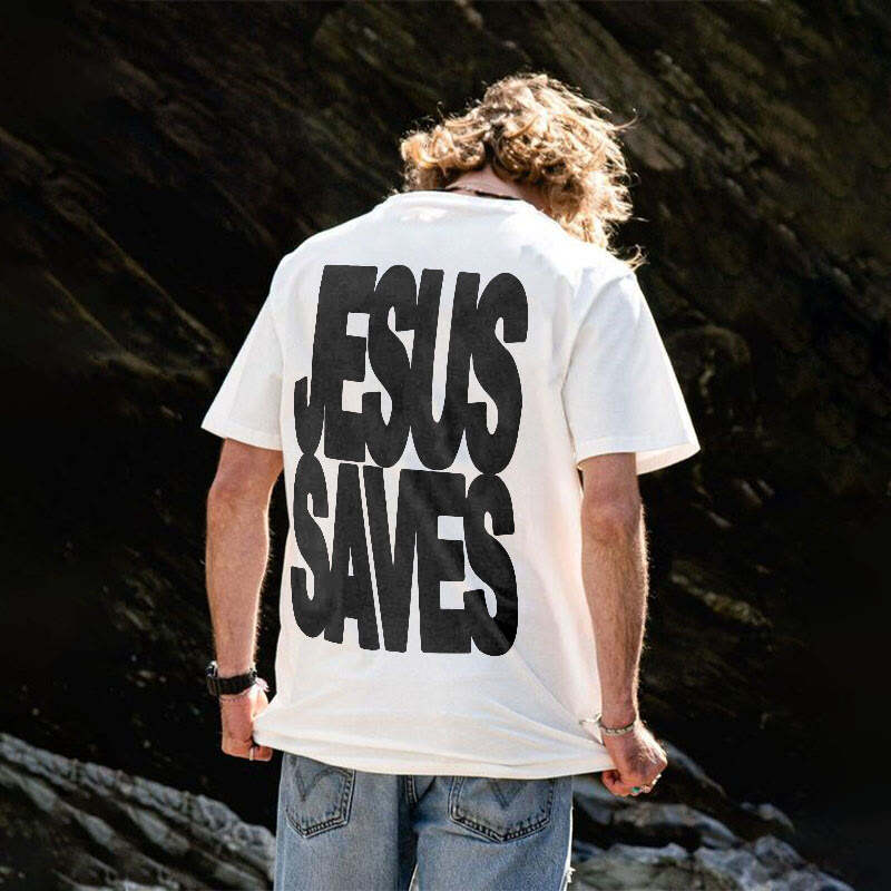 Jesus Saves Print T-shirt