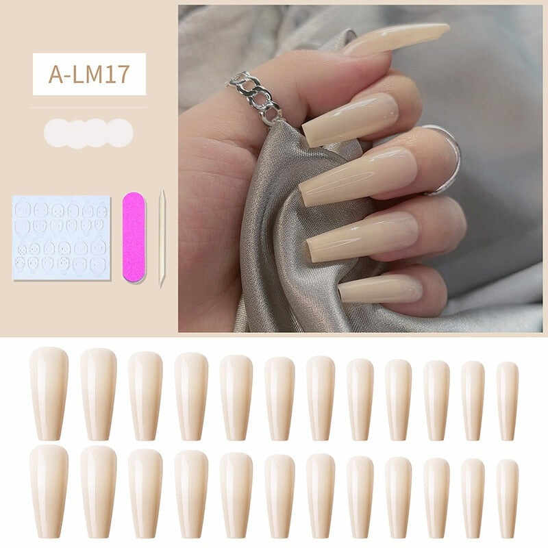 24 pcs/box matte ballerina false nails