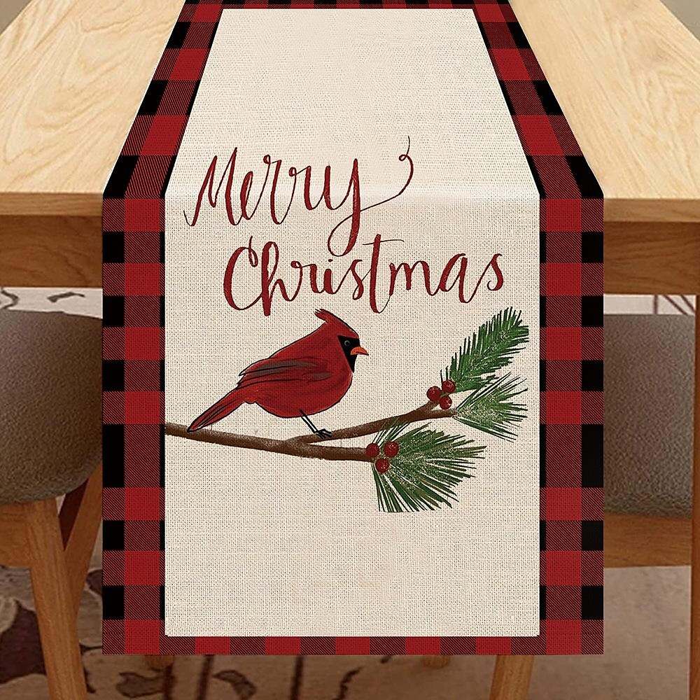 Christmas Classic Farmhouse Linens Table Runner