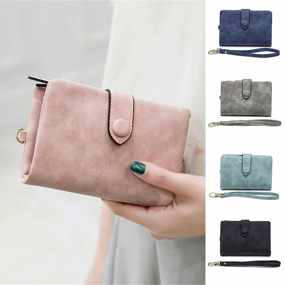 Small Trifold Leather Wallet for Women