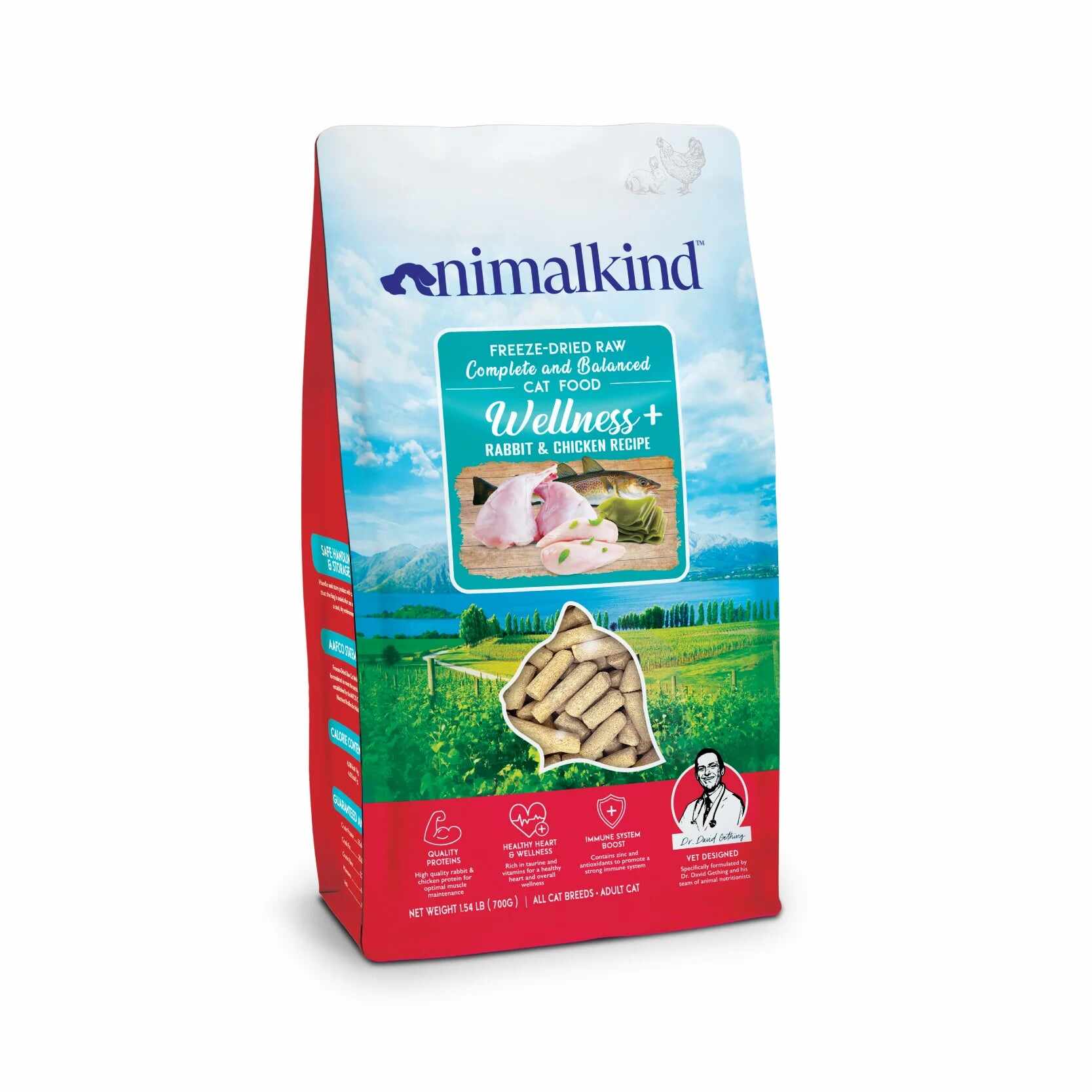 Animalkind Wellness+ Cat Food - Rabbit & Chicken Freeze-Dried Raw