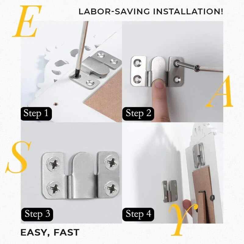 (2023 New Year Promotion - Save 49%)Stainless Steel Interlock Hanging BuckleBUY 4 GET 2 FREE（6 PAIR）