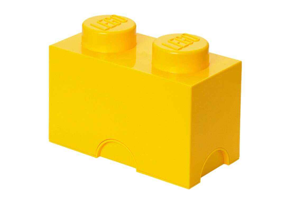 LEGO 2-stud Yellow Storage Brick