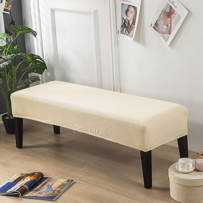 Dining Bench Cover Removable Bench Slipcover Spandex