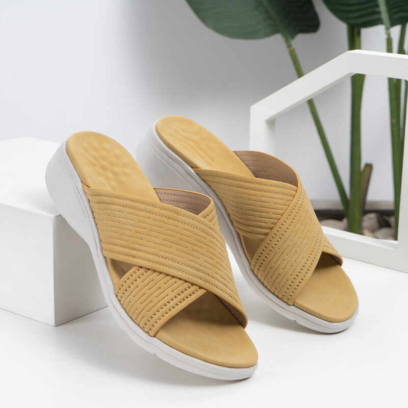 Sloping Heels And Thick Soles Women Sandals