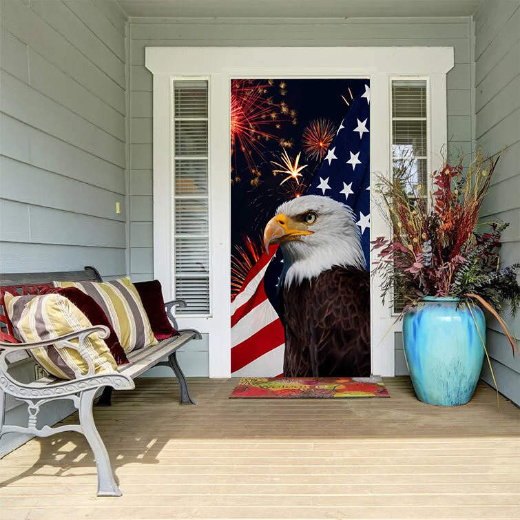 Patriotic Flag Door Set Door Mural