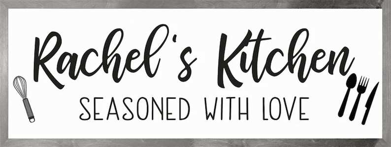 Personalized kitchen signs-gifts-decor-items-kitchen decor-art-gift for mom birthday-wall decor-gift for cook-chef-custom kitchen sign gift-