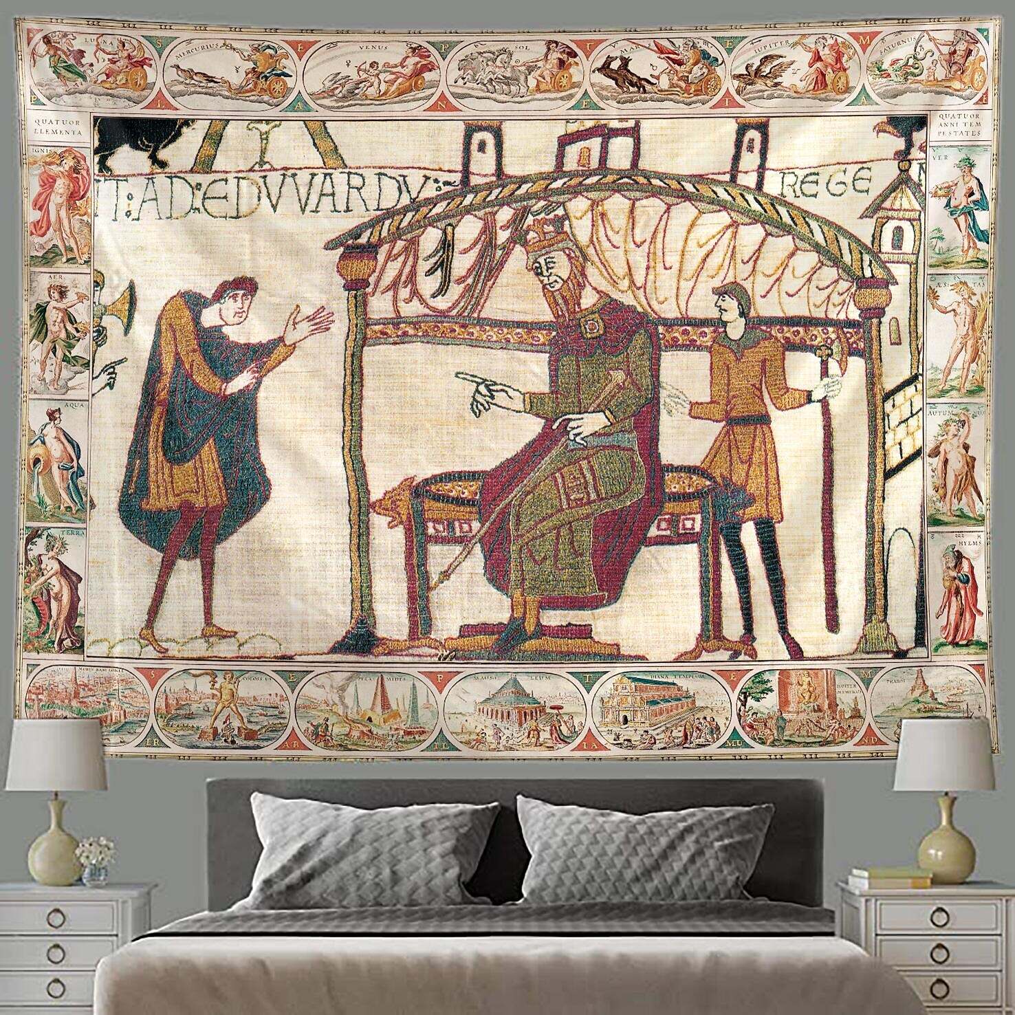 Medieval Bayeux Wall Tapestry Art Decor