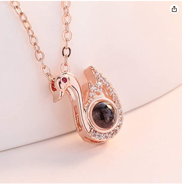 Personilized Strass Swan Necklace Pendant Necklace Women/Girl Jewelry