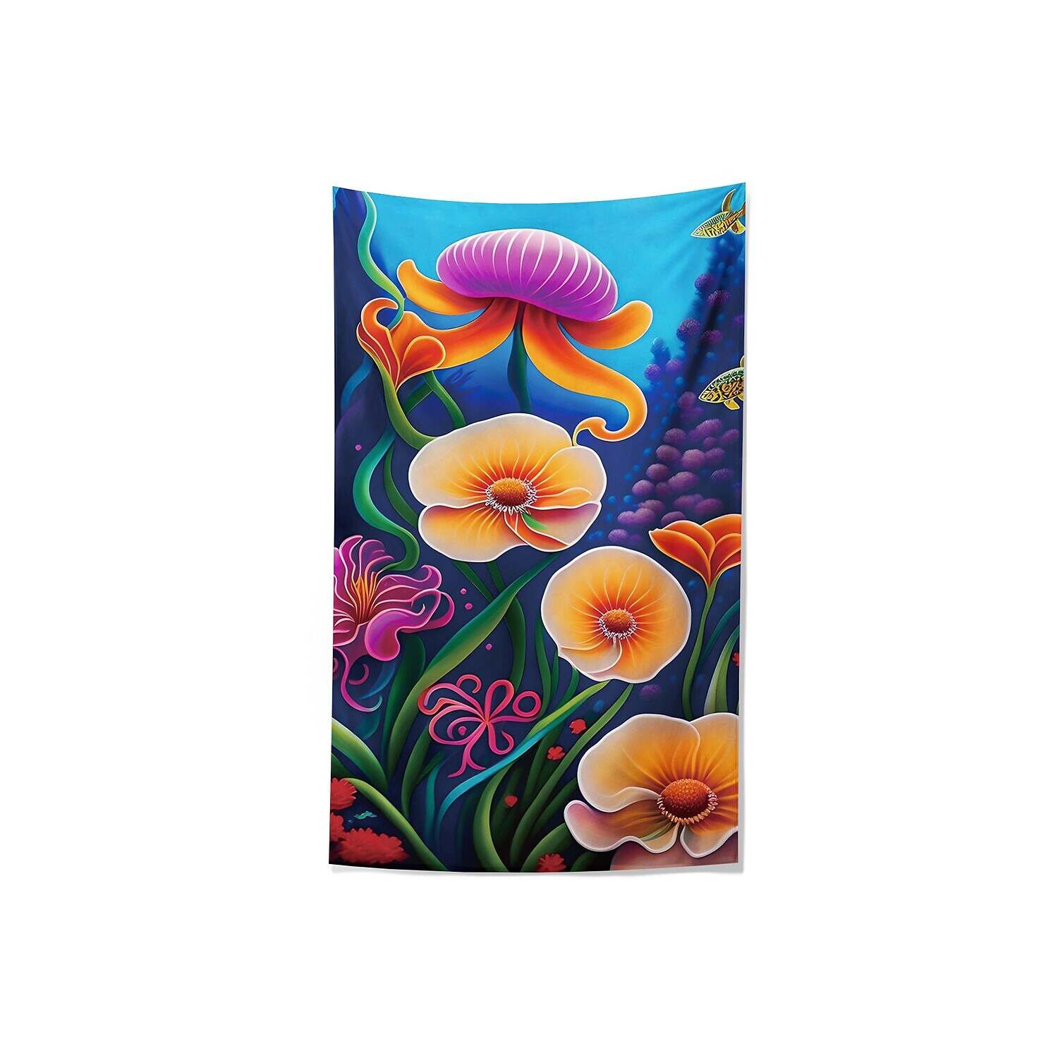 Ocean Fish Wall Tapestry Colorful Art Decor