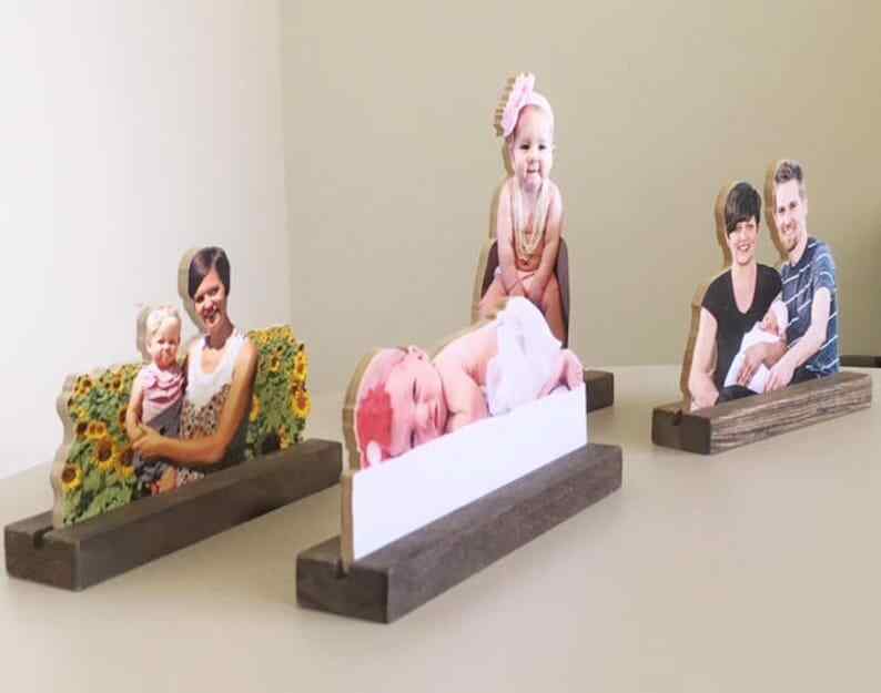 Custom standing photo display personalized with your favorite picture.