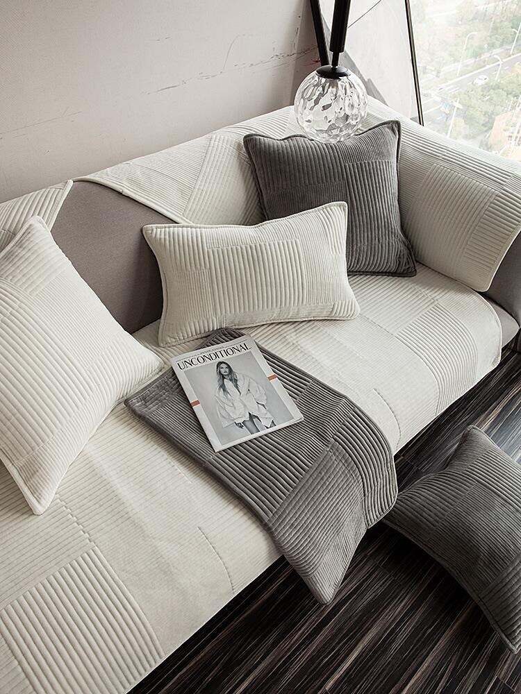 Sofa Seat Cover Couch Slipcover Grey for Sectional Sofa Cover(Sold By Piece,Not All Set)