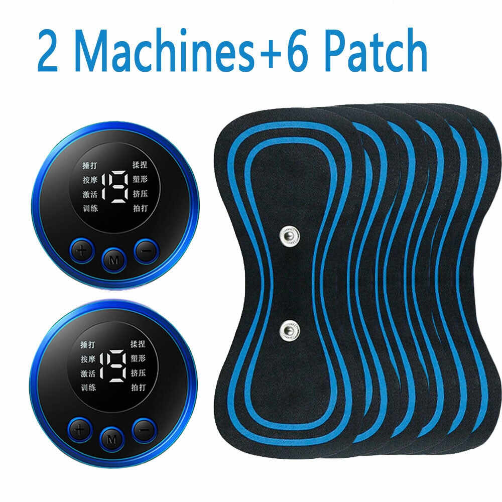 LCD Display EMS Neck Stretcher Electric Massager 8 Mode Cervical Massage Patch Pulse Muscle Stimulator Portable Relief Pain