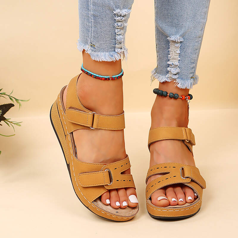 Retro Sewing Buckle Strap Sandals