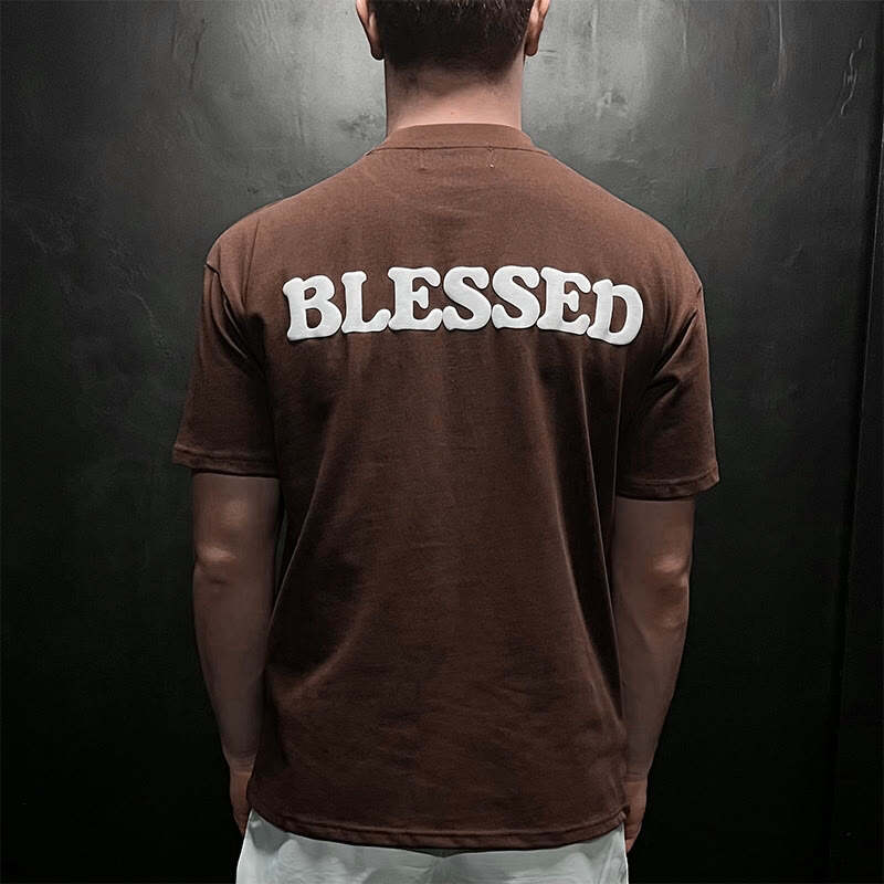 Blessed Print Short-sleeved T-shirt