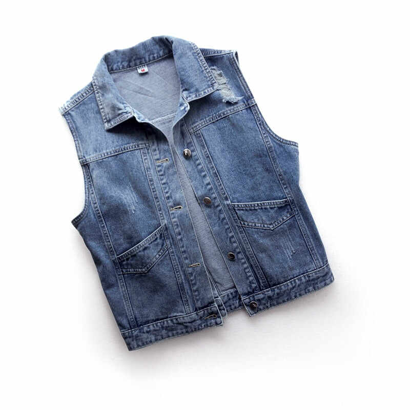 Women's denim vest