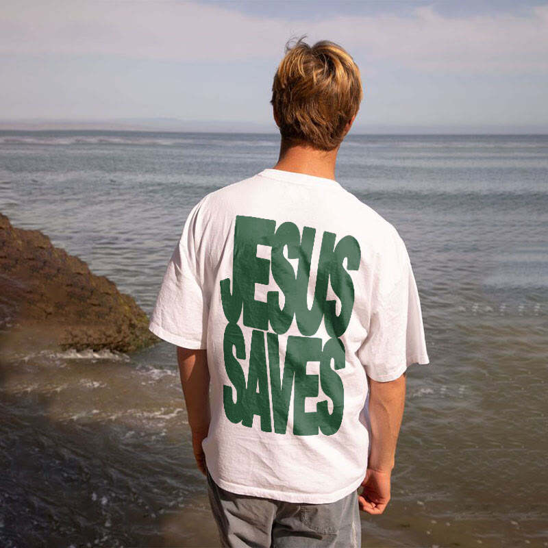 Jesus Saves Print T-shirt