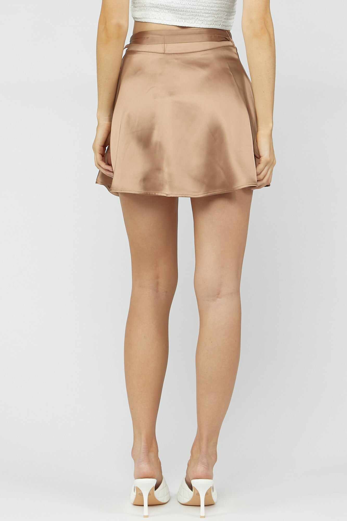 Women Apparel | Satin Self-Tie Mini Skirt Blue Forever21 - GV10819