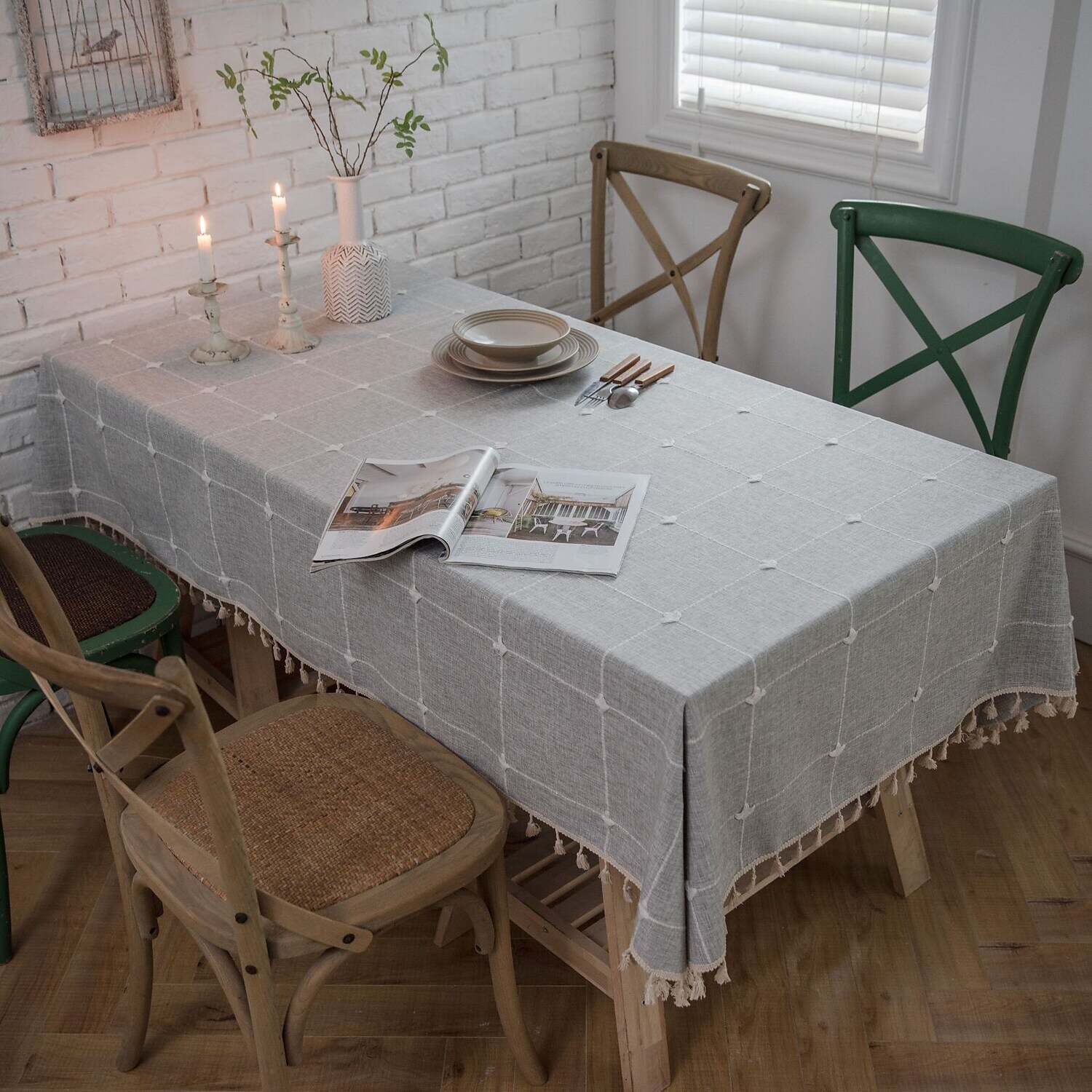 Pastoral Tablecloth Cotton Linen Fabric Table Cloth