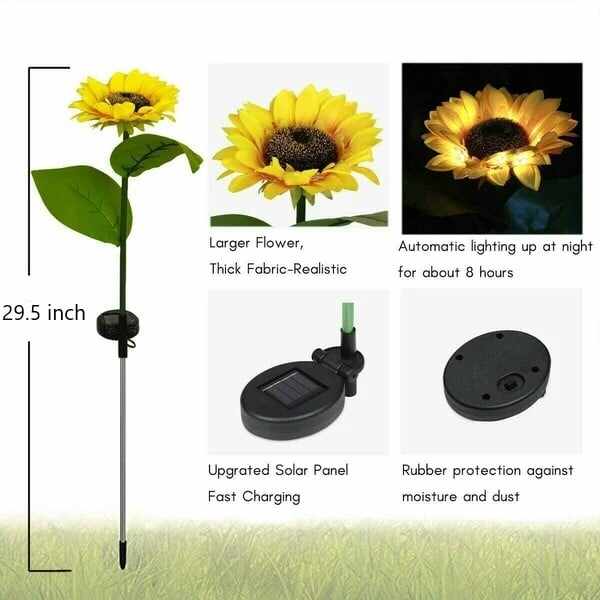 Last Day 49% OFF Solar Powered Sunflower Outdoor Garden Light