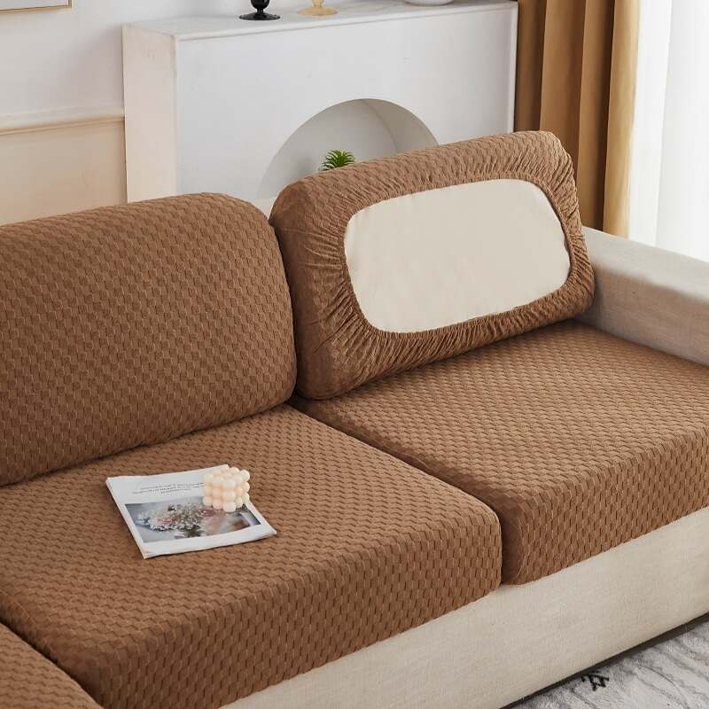 Stretch Sofa Seat Cushion Cover Slipcover 4 or 3 Seater L Shape