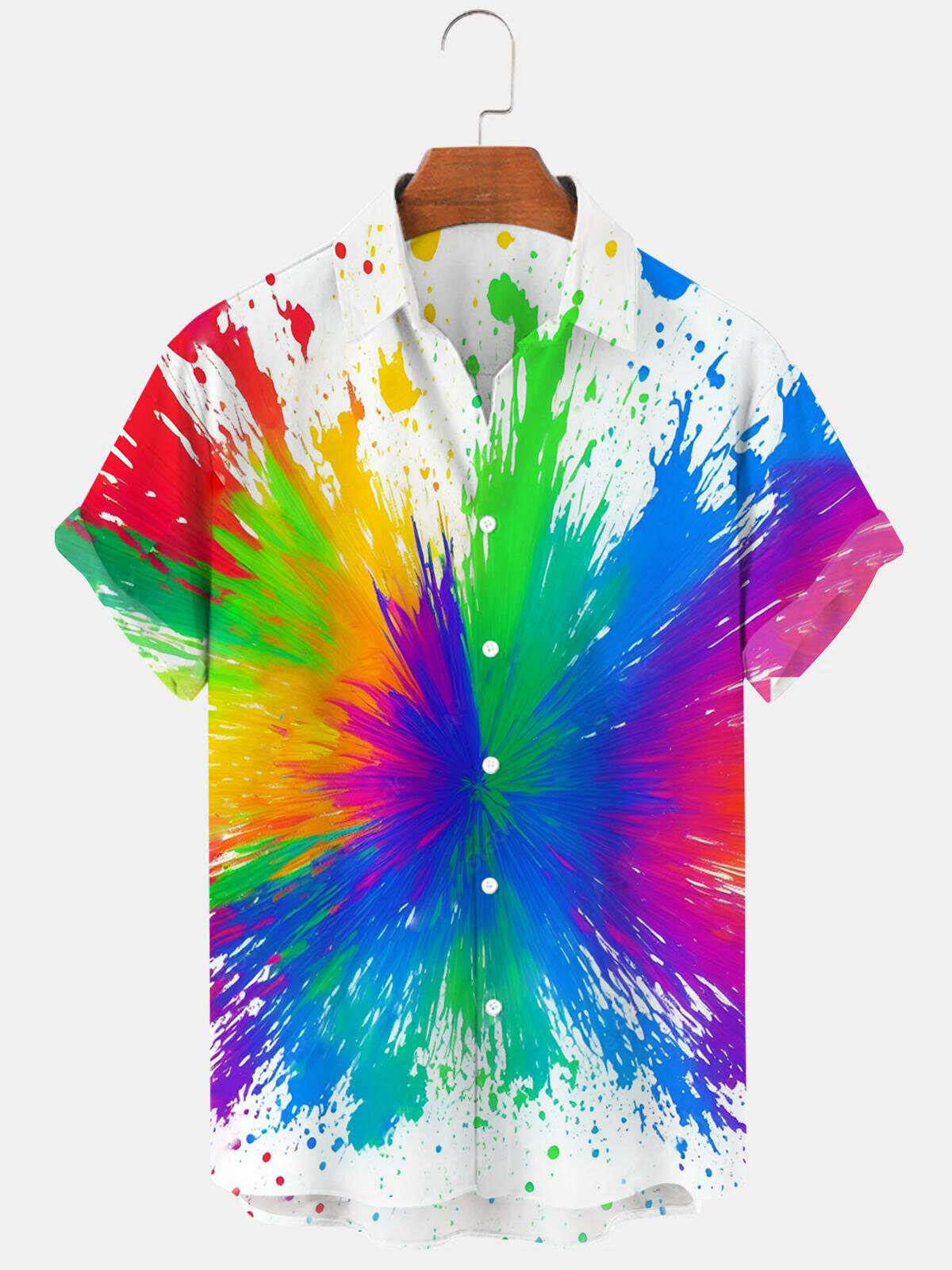 Tie Dye Abstract Men's Shirts